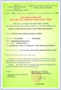 CHỨNG NHẬN TIÊU CHUẨN